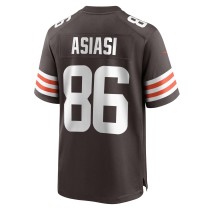 Men's Cleveland Browns Devin Asiasi Number 86 Nike Brown Game Jersey