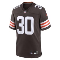 Men's Cleveland Browns Devin Bush Number 30 Nike Brown Game Jersey