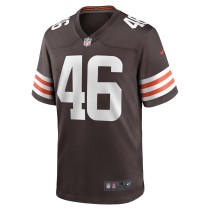 Men's Cleveland Browns Don Fleming Number 46 Nike Brown Retired Player Jersey