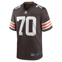 Men's Cleveland Browns Drew Forbes Number 70 Nike Brown Team Game Jersey