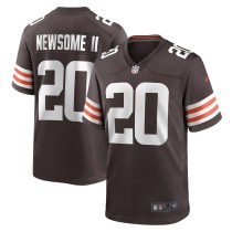 Men's Cleveland Browns Greg Newsome II Number 20 Nike Brown Game Jersey