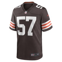 Men's Cleveland Browns Isaiah McGuire Number 57 Nike Brown Team Game Jersey