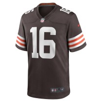 Men's Cleveland Browns Jaelon Darden Number 16 Nike Brown Team Game Jersey