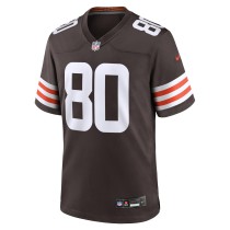 Men's Cleveland Browns Jamari Thrash Number 80 Nike Brown Team Game Jersey