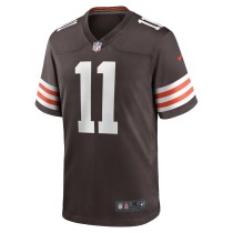 Men's Cleveland Browns James Proche II Number 11 Nike Brown Game Jersey