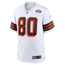 Men's Cleveland Browns Jarvis Landry Number 80 Nike White 1946 Collection Alternate Game Jersey