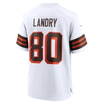 Men's Cleveland Browns Jarvis Landry Number 80 Nike White 1946 Collection Alternate Game Jersey