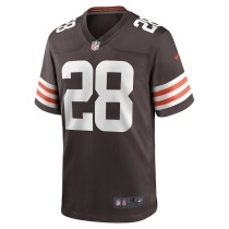 Men's Cleveland Browns Jeremiah Owusu-Koramoah Number 28 Nike Brown Game Player Jersey