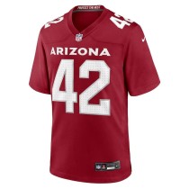 Men's Arizona Cardinals K'Von Wallace Number 42 Nike Cardinal Team Game Jersey