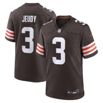 Men's Cleveland Browns Jerry Jeudy Number 3 Nike Brown Game Jersey