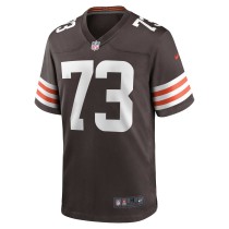 Men's Cleveland Browns Joe Thomas Number 73 Nike Brown Retired Player Game Jersey