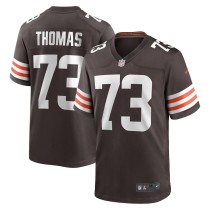 Men's Cleveland Browns Joe Thomas Number 73 Nike Brown Retired Player Game Jersey