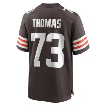 Men's Cleveland Browns Joe Thomas Number 73 Nike Brown Retired Player Game Jersey