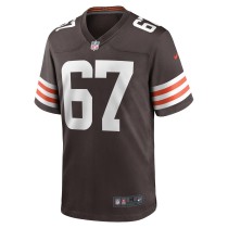 Men's Cleveland Browns Justin Murray Number 67 Nike Brown Team Game Jersey