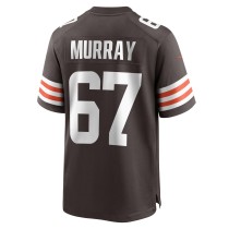 Men's Cleveland Browns Justin Murray Number 67 Nike Brown Team Game Jersey