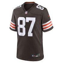 Men's Cleveland Browns Kadarius Toney Number 87 Nike Brown Team Game Jersey