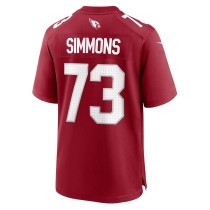 Men's Arizona Cardinals Lachavious Simmons Number 73 Nike Cardinal Team Game Jersey