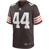 Men's Cleveland Browns Leroy Kelly Number 44 Nike Brown Game Retired Player Jersey