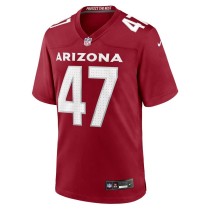 Men's Arizona Cardinals Ezekiel Turner Number 47 Nike Cardinal Team Game Jersey