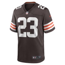 Men's Cleveland Browns Martin Emerson Jr. Number 23 Nike Brown Game Player Jersey