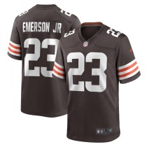 Men's Cleveland Browns Martin Emerson Jr. Number 23 Nike Brown Game Player Jersey