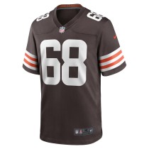 Men's Cleveland Browns Michael Dunn Number 68 Nike Brown Game Jersey