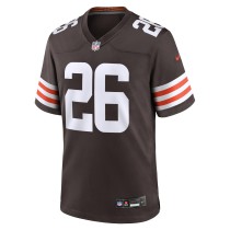 Men's Cleveland Browns Myles Harden Number 26 Nike Brown Team Game Jersey