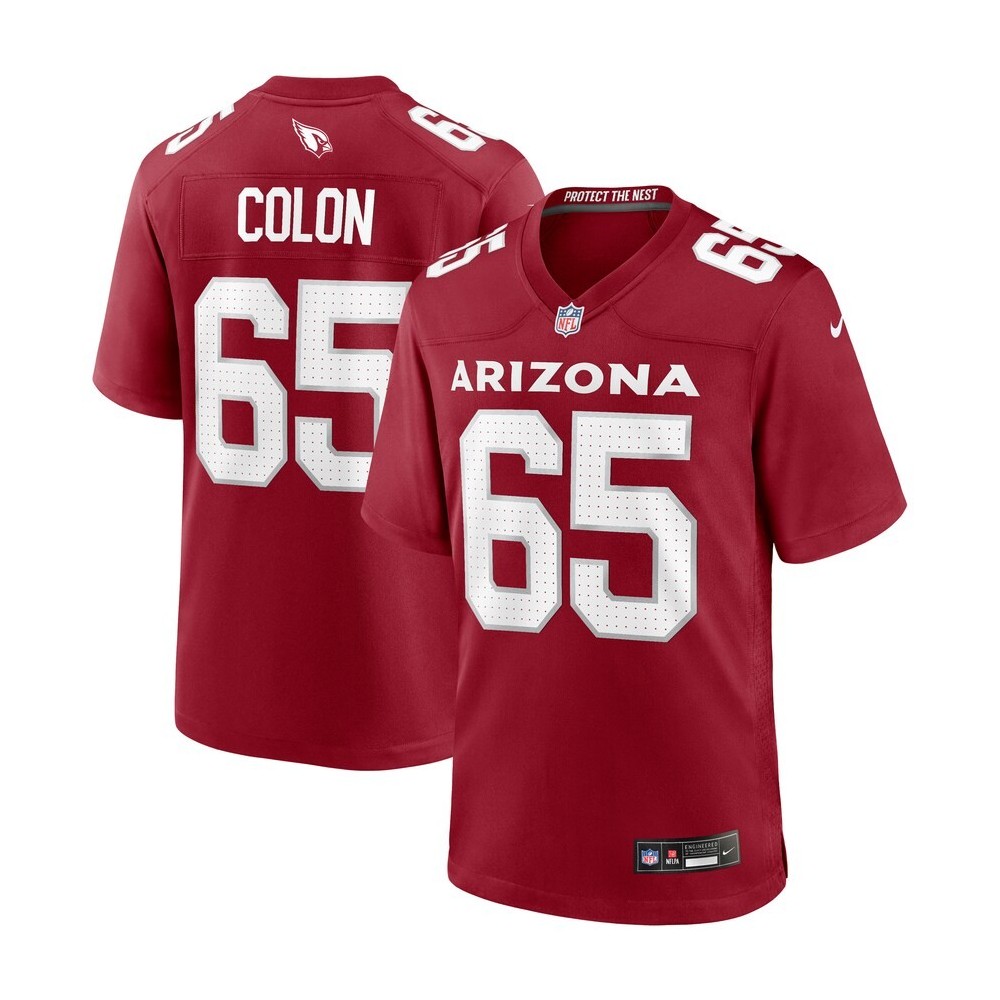 Men's Arizona Cardinals Trystan Colon Number 65 Nike Cardinal Team Game Jersey