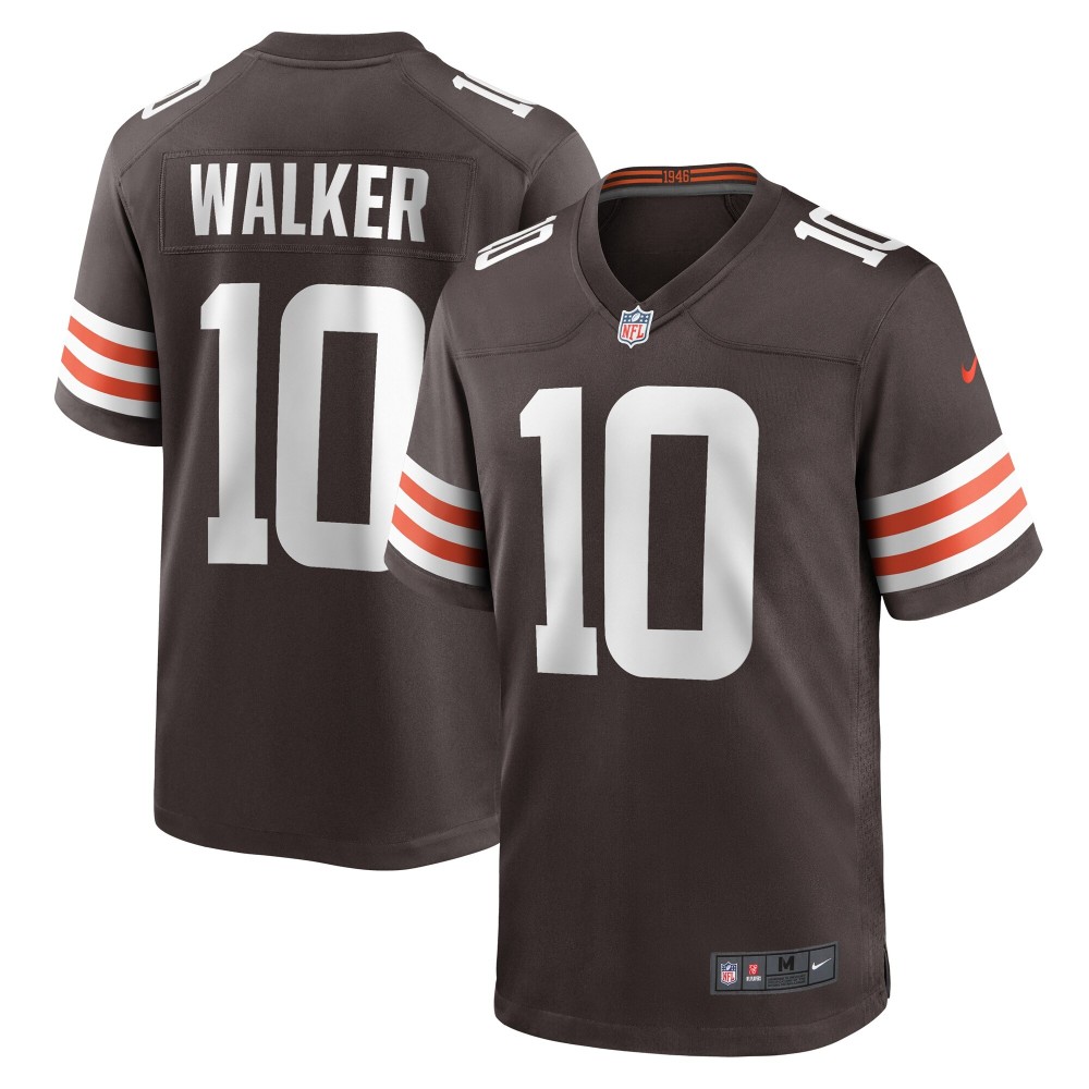 Men's Cleveland Browns Phillip Walker Number 10 Nike Brown Team Game Jersey