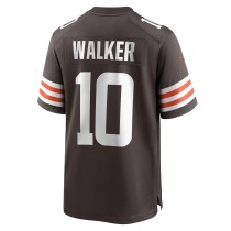 Men's Cleveland Browns Phillip Walker Number 10 Nike Brown Team Game Jersey