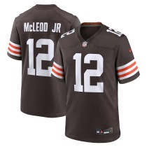 Men's Cleveland Browns Rodney McLeod Jr Number 12 Nike Brown Team Game Jersey