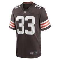 Men's Cleveland Browns Ronnie Hickman Number 33 Nike Brown Team Game Jersey