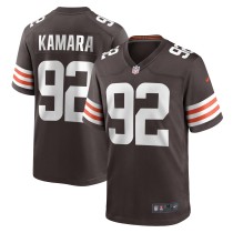 Men's Cleveland Browns Sam Kamara Number 92 Nike Brown Team Game Jersey