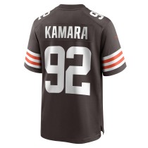 Men's Cleveland Browns Sam Kamara Number 92 Nike Brown Team Game Jersey