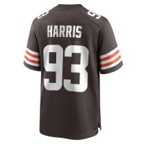 Men's Cleveland Browns Shelby Harris Number 93 Nike Brown Team Game Jersey