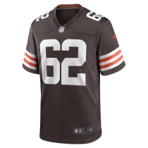 Men's Cleveland Browns Siaki Ika Number 62 Nike Brown Team Game Jersey