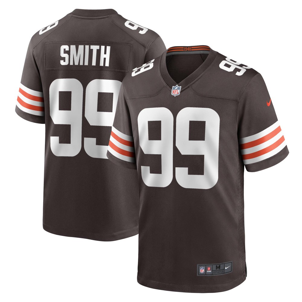 Men's Cleveland Browns Za'Darius Smith Number 99 Nike Brown Team Game Jersey