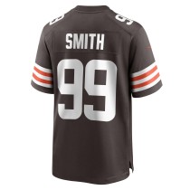 Men's Cleveland Browns Za'Darius Smith Number 99 Nike Brown Team Game Jersey