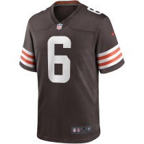 Men's Cleveland Browns Baker Mayfield Number 6 Nike Brown Game Player Jersey