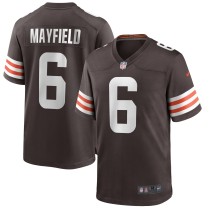 Men's Cleveland Browns Baker Mayfield Number 6 Nike Brown Game Player Jersey