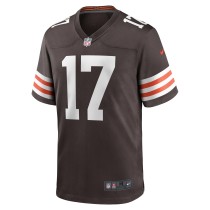 Men's Cleveland Browns Dorian Thompson-Robinson Number 17 Nike Brown Game Jersey