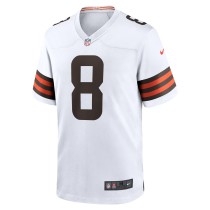 Men's Cleveland Browns Elijah Moore Number 8 Nike White Game Jersey