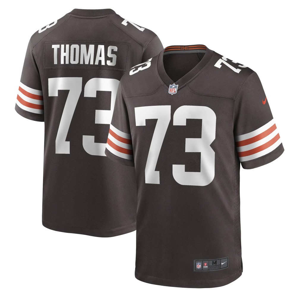 Men's Cleveland Browns Joe Thomas Number 73 Nike Brown Retired Game Player Jersey