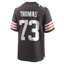 Men's Cleveland Browns Joe Thomas Number 73 Nike Brown Retired Game Player Jersey