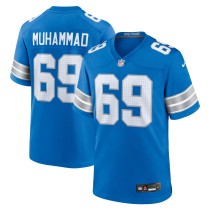 Men's Detroit Lions Al-Quadin Muhammad Number 69 Nike Blue Team Game Jersey