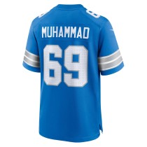 Men's Detroit Lions Al-Quadin Muhammad Number 69 Nike Blue Team Game Jersey