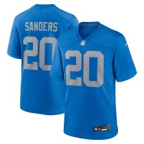 Men's Detroit Lions Barry Sanders Number 20 Nike Blue Alternate Game Jersey