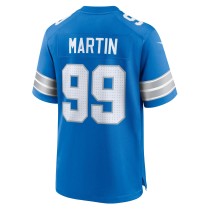 Men's Detroit Lions Brodric Martin Number 99 Nike Blue Team Game Jersey