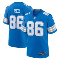 Men's Detroit Lions Isaac Rex Number 86 Nike Blue Game Jersey