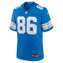 Men's Detroit Lions Isaac Rex Number 86 Nike Blue Game Jersey